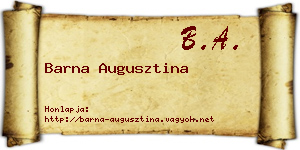 Barna Augusztina névjegykártya